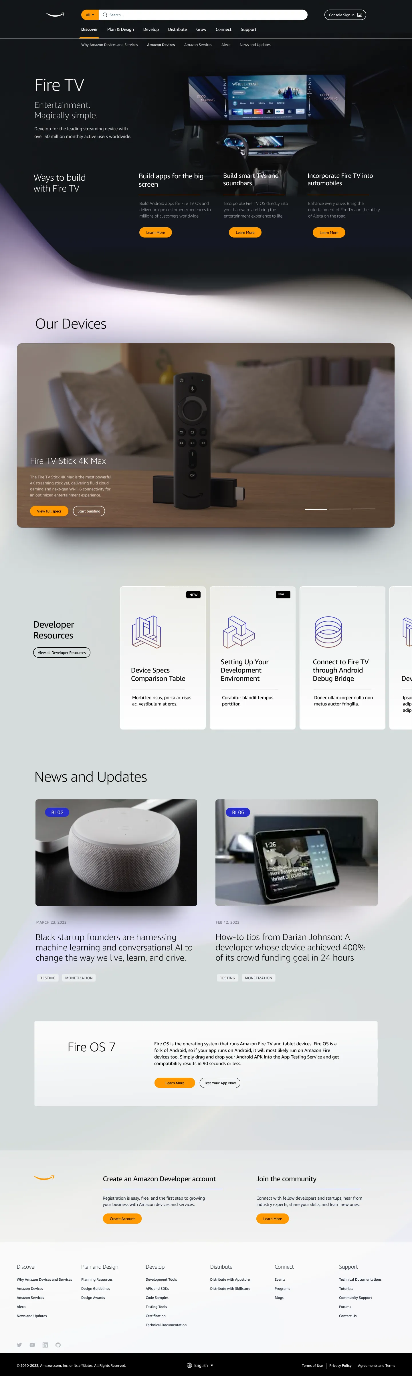 Full Fire TV page